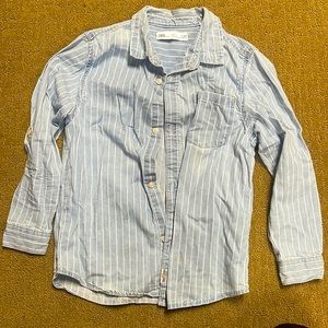 Kids chambray button down shirt.